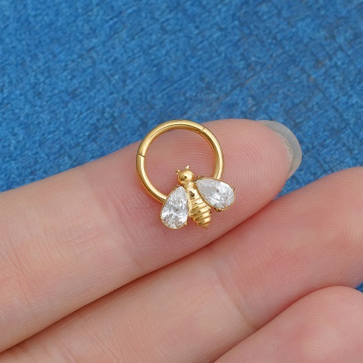 مجوهرات ثقب الأنف، حلقة أنف بدون خياطة، أقراط من الأوبال والزركون