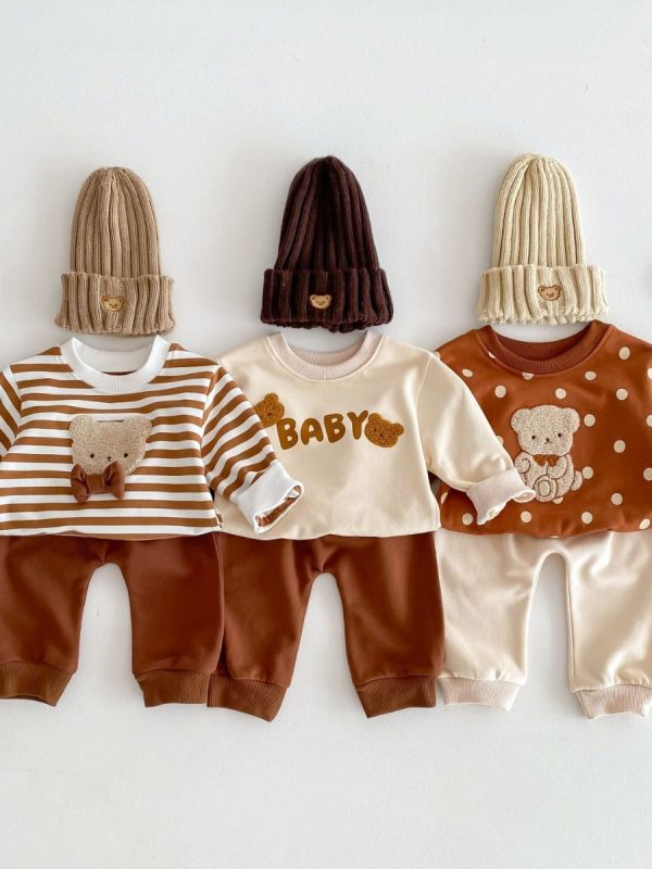 ملابس أطفال ربيعية - بدلة الدب الصغير