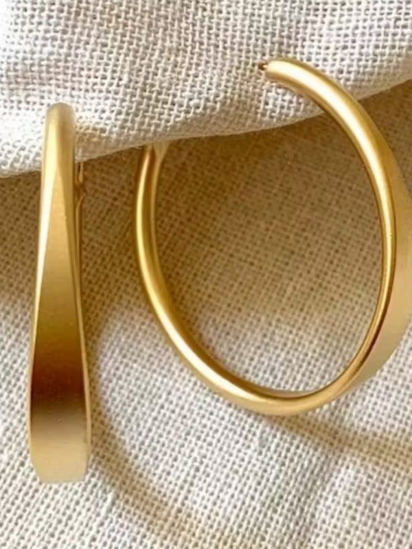 Matte Brushed Geometric Earrings For Women