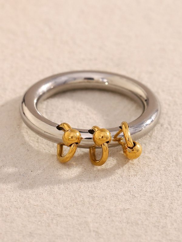 خاتم أنيق مزين بشرابة وخرز دائري مبتكر