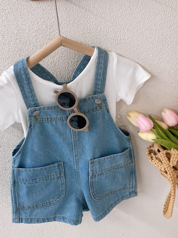 بنطلونات أطفال كورية عصرية للأولاد والبنات، من الخارج