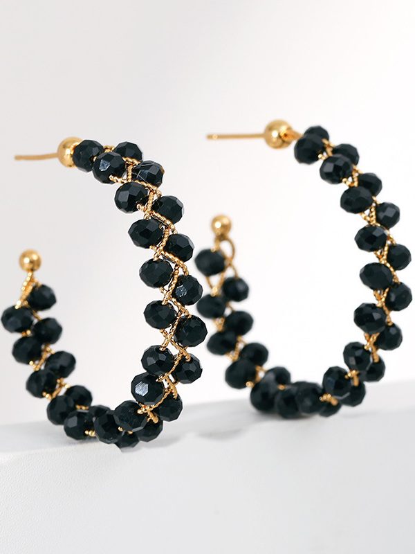 Fashion Business Commute Women's Brass 18K Real Gold Earrings