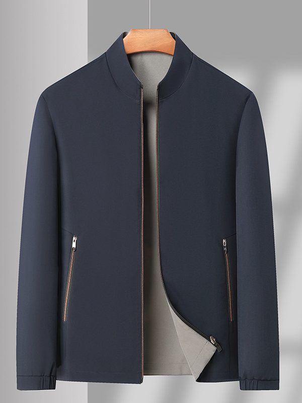 Men's Double-sided Stand Collar Casual Loose Windproof Jacket