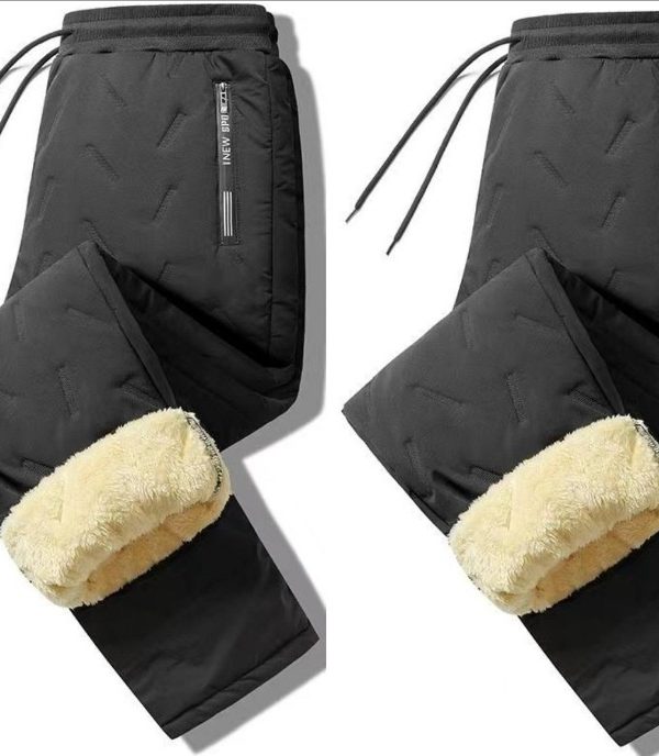 Plus-size Casual Loose-fitting Fleece-lined Thickened Running Pants