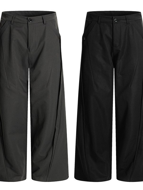 Wide-leg Pants Retro Draping And Casual