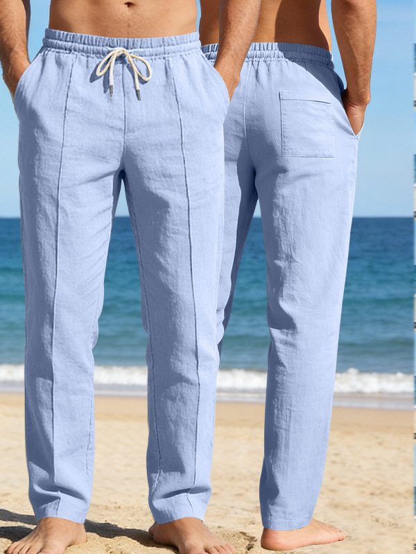 بنطلون رجالي كاجوال مناسب لفصلي الربيع والخريف، بتصميم أمريكي فضفاض ومريح.