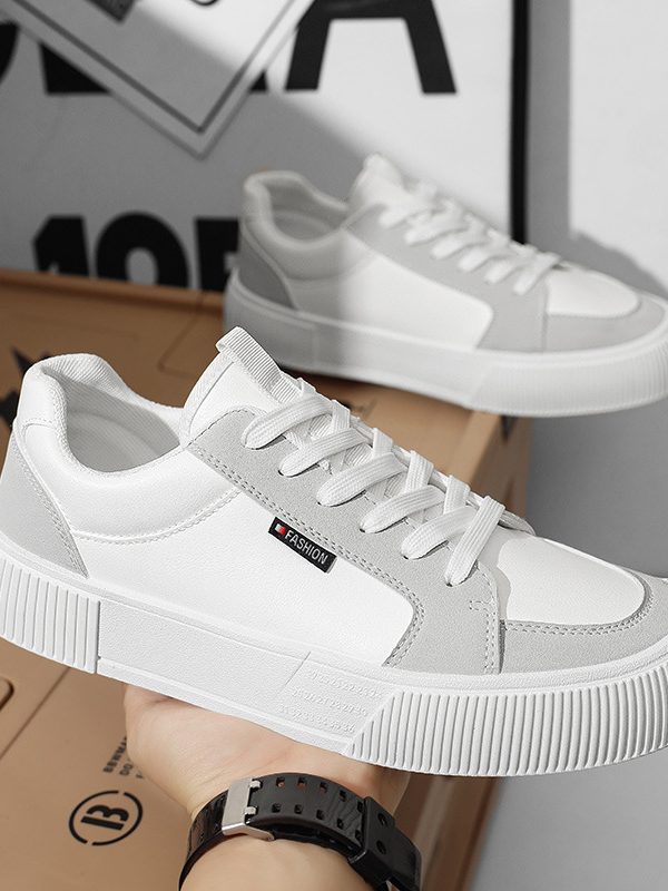 Low-top Trendy Men's Chunky-soled Casual Shoes With Color-blocking Design