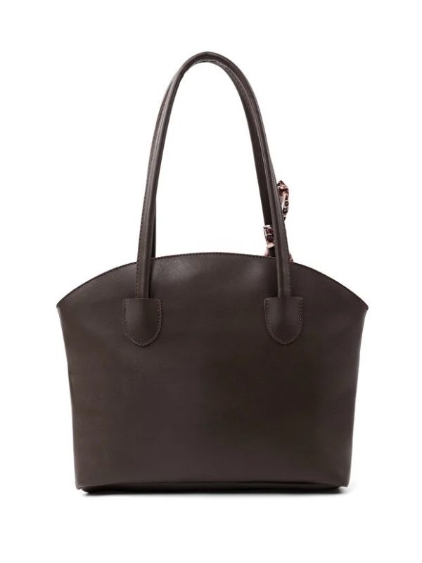 Faux Leather Zippered Shoulder Bag Single Compartment Gift Womens Hand Shoulder & Crossbody Bag Brown