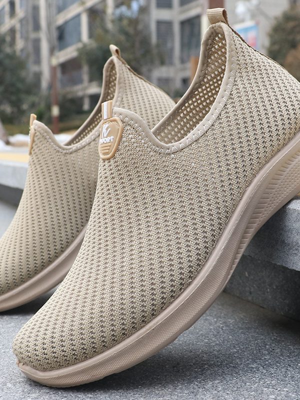 Spring Men's Shoes Casual Shoes, Breathable Flyknit Sneakers