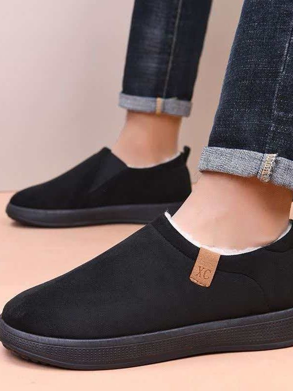 أحذية شتوية رجالية للثلج مع بطانة من الصوف