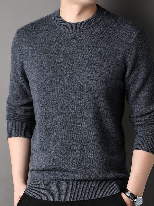 Mens Half-Neck Sweater Chunky-Knit Puyuan Knitwear