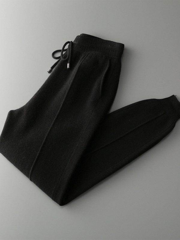 Thickened Casual Athletic Outerwear Cashmere Pants For Men
