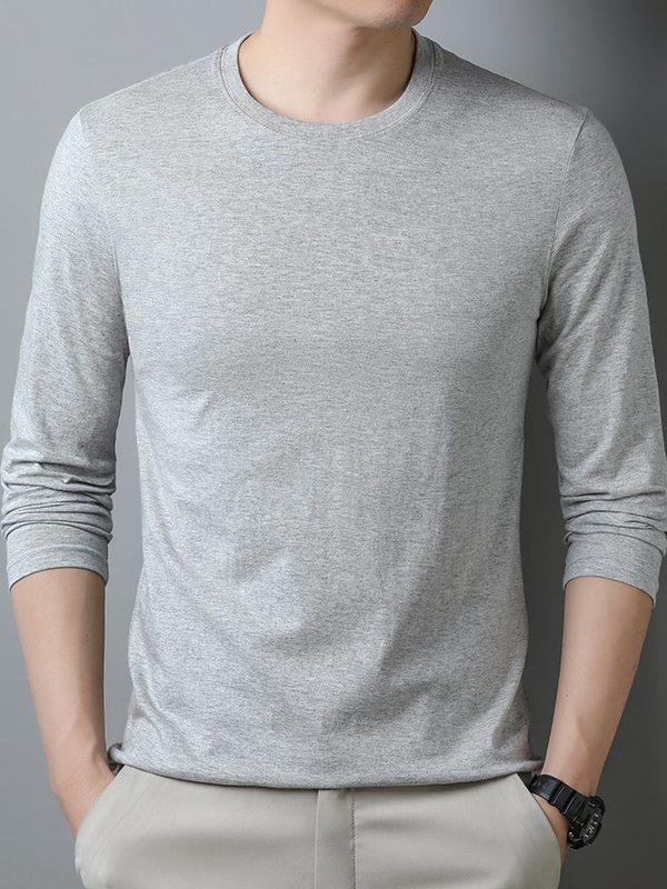 Mens Long-sleeve T-shirt Pure Cotton Hoodie
