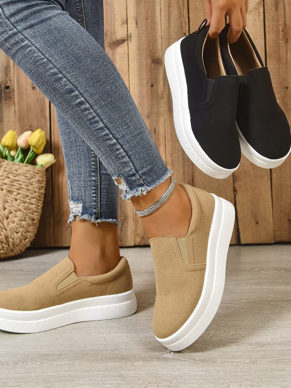 Round-toe Thick Platform Sole Women's Flats