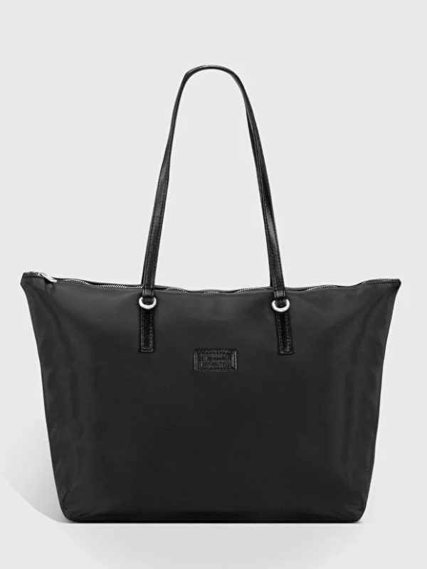 Black Shopper Tote Bag For Women