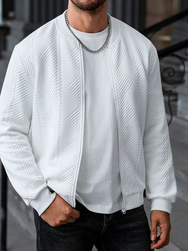 Solid-color Textured Coat