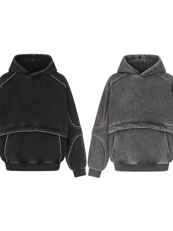 Men's And Women's Loose Personality Fleece-lined Sweatshirt