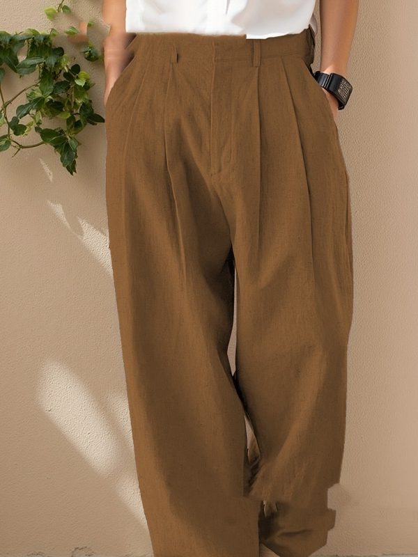 Tailored Dress Pants With Double Pleats