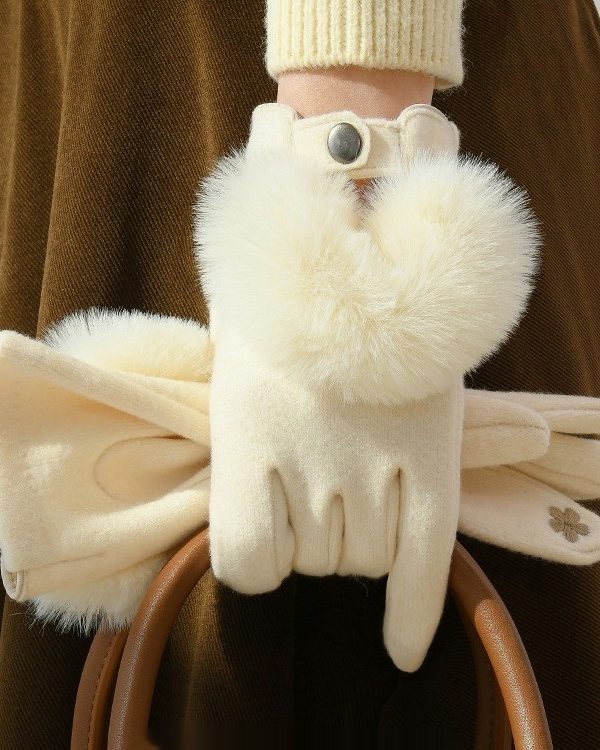 Winter New Cashmere Gloves For Women