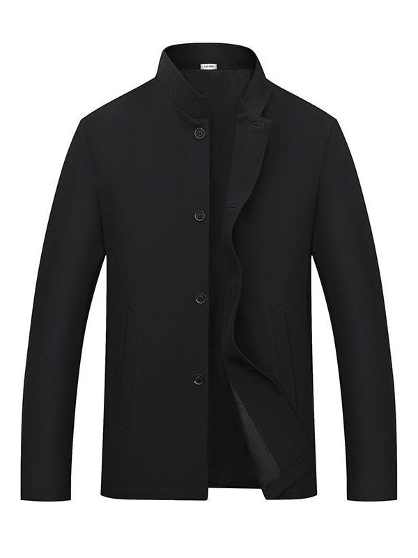 ملابس خارجية رجالية سميكة مناسبة لفصلي الخريف والشتاء، بتصميم كاجوال للرجال في منتصف العمر