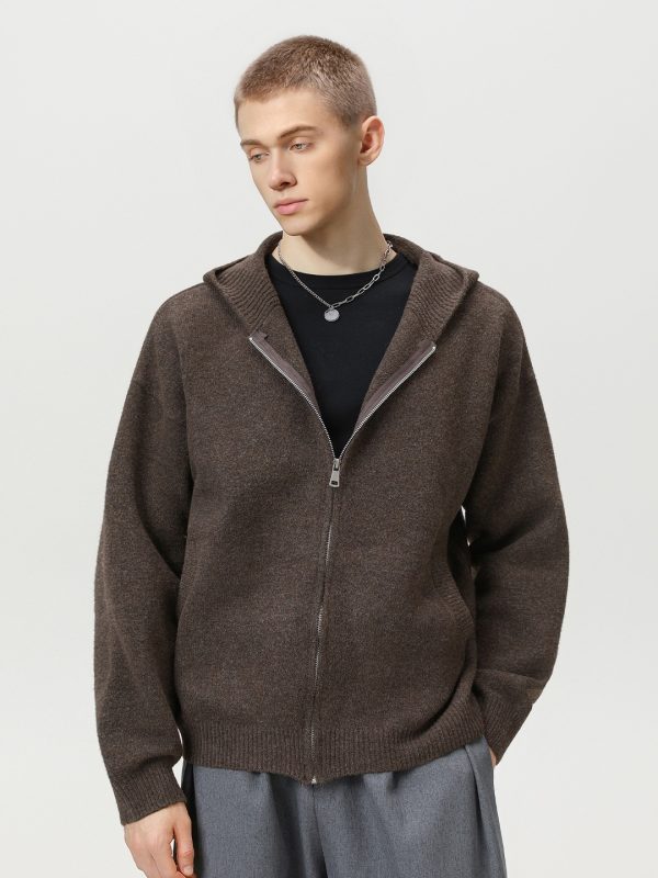 Faux Deer Fur American Retro Trendy Knitted Sweater Jacket