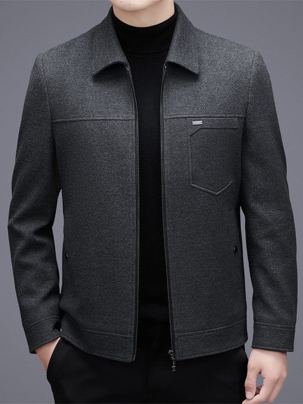 Wool Jacket Short Autumn Winter Middle-aged Menswear