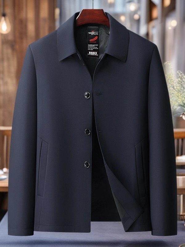 Men's Business Casual Button-Down Lapel Jacket