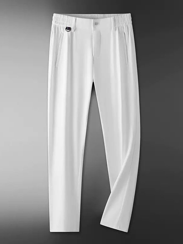 Men's Summer Thin Ice Silk Leisure Suit Pants Plus-sized Pants