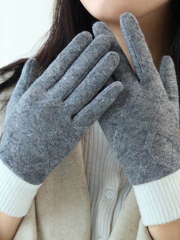 Women's Plush Closed Riding Outdoor Gloves