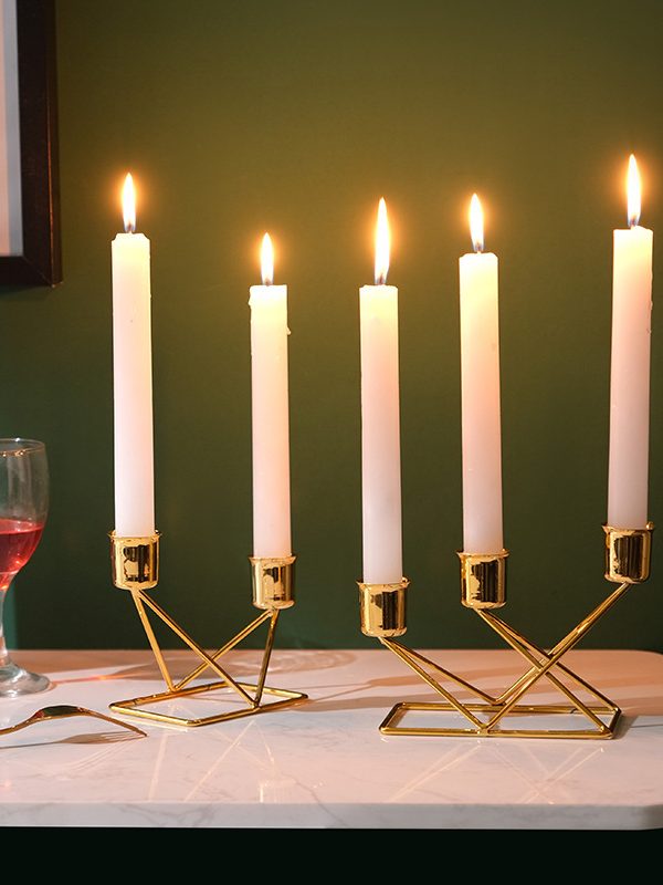 Candlelight Dinner Props Iron Art Candle Holder Ornaments Household