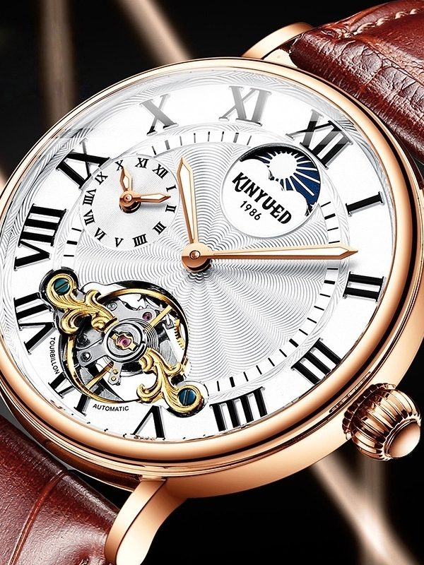 Tourbillon Automatic Mechanical Watch Luminous Hollow Men's