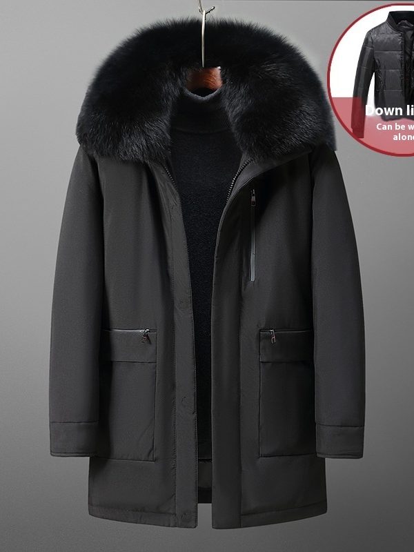 Men's Down Jacket Men's Mid-length Coat