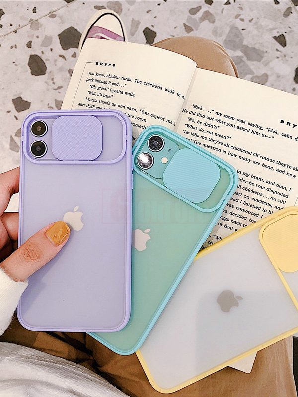 Frosted frame lens phone case