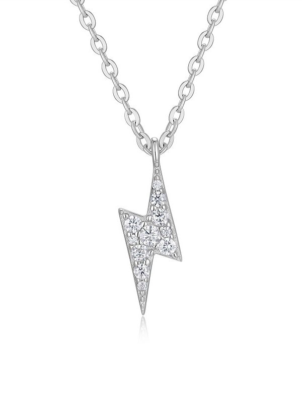 Set With Top-quality Moissanite, This Luxurious And Fashionable Light Luxury Trend Jewelry Necklace Pendant Is Made Of S925 Silver Electroplated With Platinum