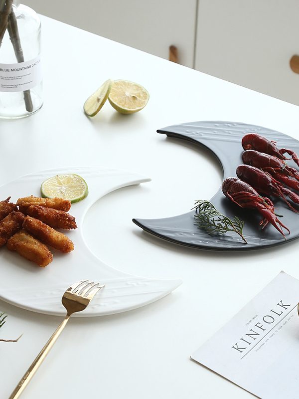 Western black slate dish sushi square solid grill plate