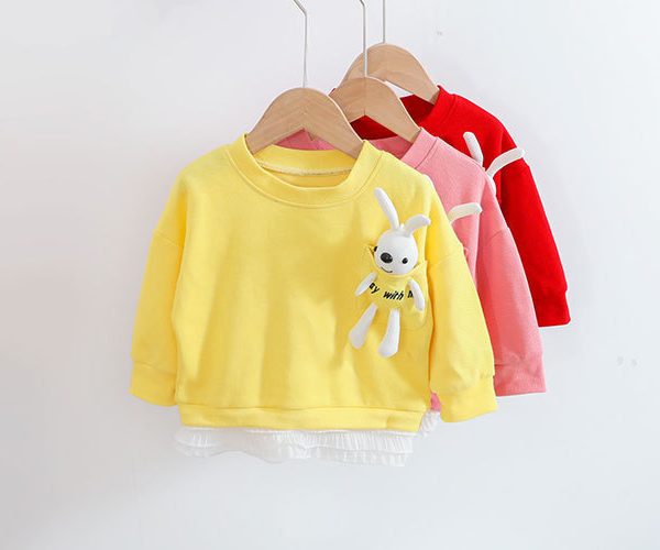 ملابس أطفال ربيعية جديدة، طقم قطعتين بأكمام طويلة، بدلة أطفال للبنات