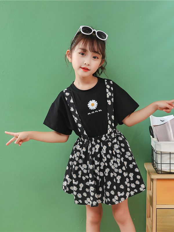 فستان ديزي للأطفال بتصميم غربي، قطعتين، للأطفال الكبار