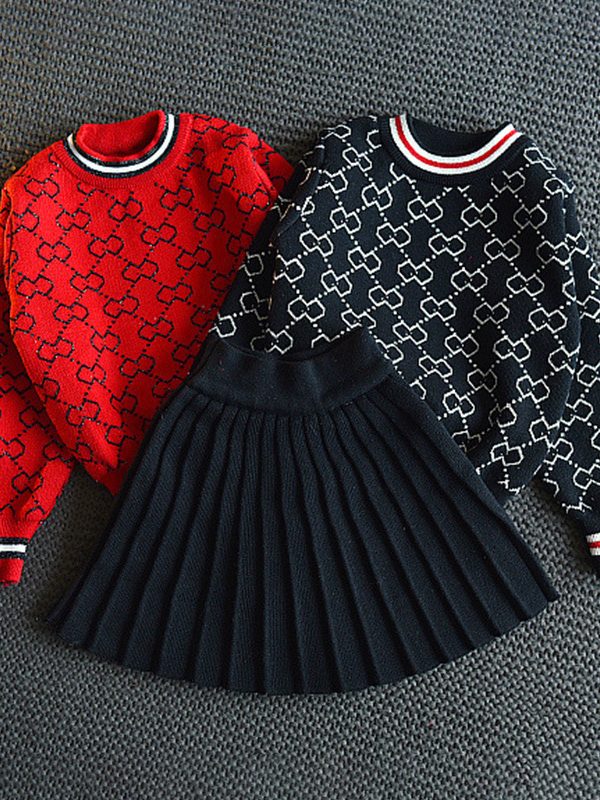 Girls' Suit All-match Sweater Knit Sweater
