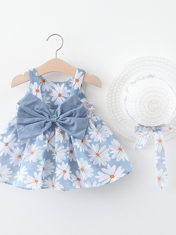 تنانير أطفال، فساتين بنات جديدة مزينة بفيونكة، تنانير أميرات بنات