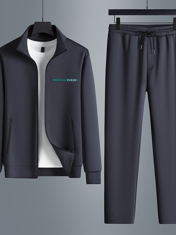 High-end Two-piece Long-sleeved Casual Sports Suit Men