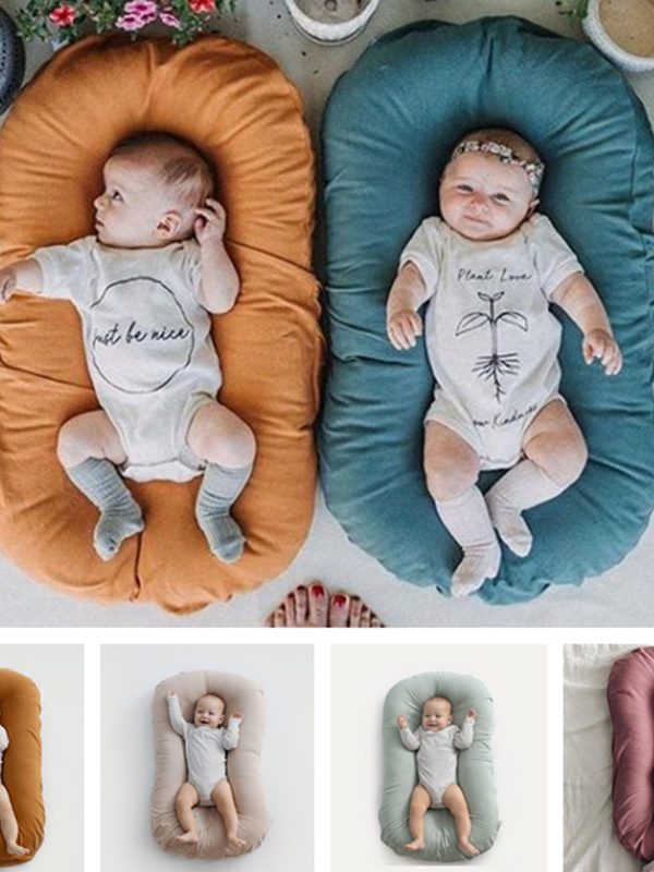 Baby Nest Bed Crib Newborn Baby Nest Cot Cribs Infant Portable Cotton Crib Travel Cradle Cushion