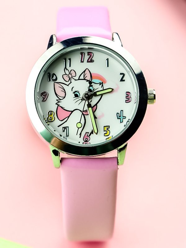 Cute cat luminous pointer strap watch
