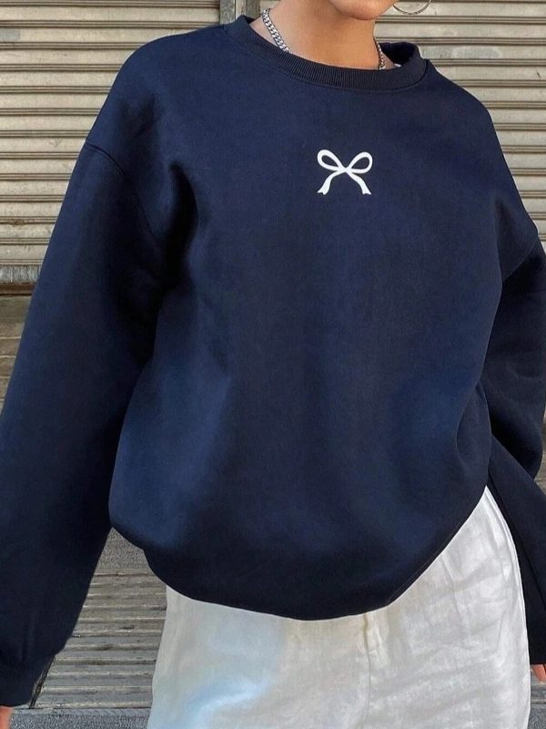 Womens Printed Pullover Casual Sweatshirt Top