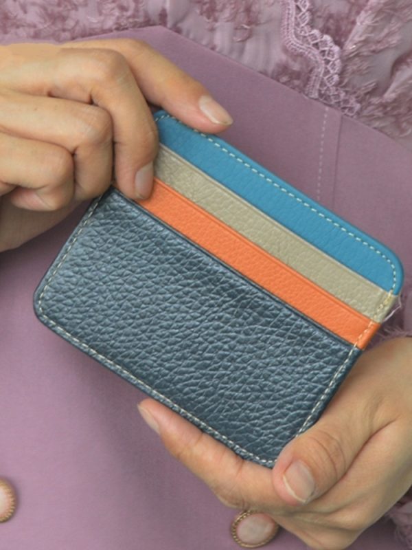 Small Round Elephant First Layer Cowhide Coin Purse Genuine Leather Card Holder