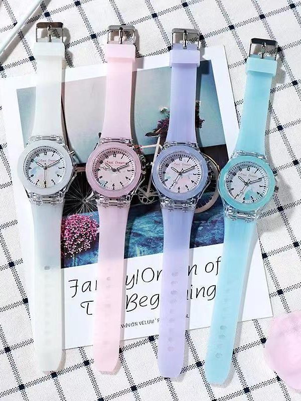 Silicone Cartoon Children's Luminous Fruit Pattern Watch