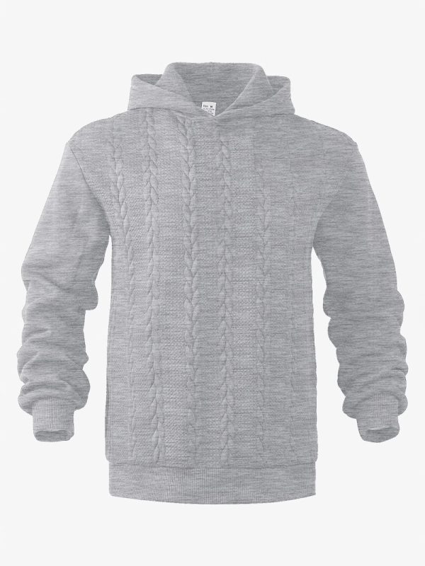 Men's New Hoodie Solid Color Casual Fashion Long-sleeved Pullover Sweatshirt