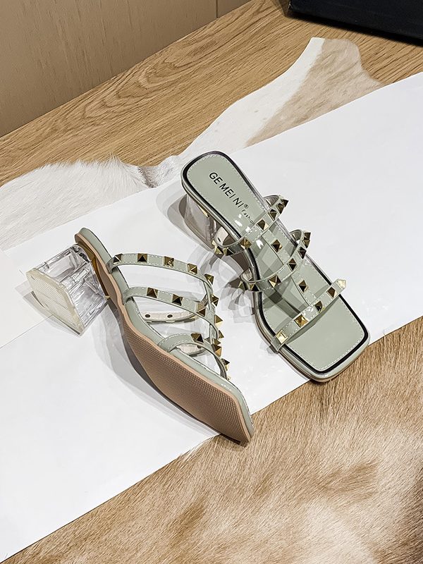 Women's Rivet High-heeled Sandals