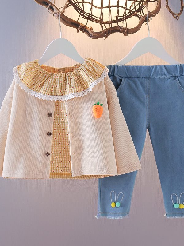 Girls casual three-piece suit