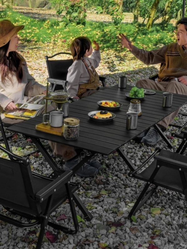 Camping Table And Chair Outdoor Folding Egg Roll Table