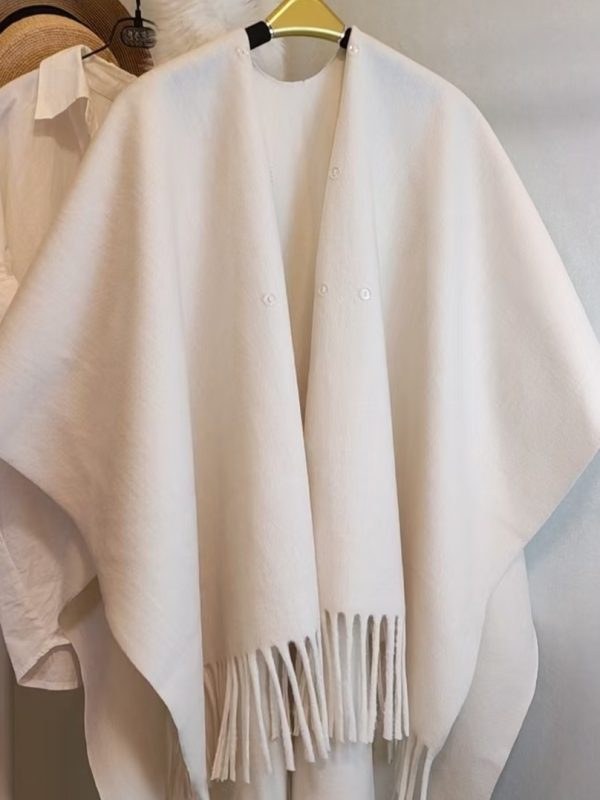 Womens Premium Cashmere Shawl In Solid Color For Extra Warmth